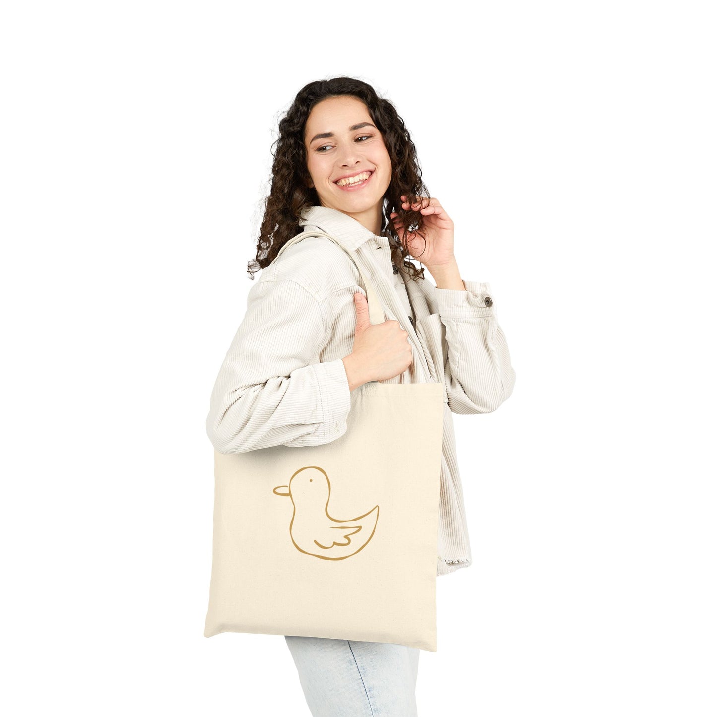 Duck Sketch Canvas Tote