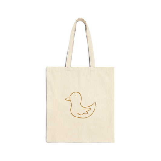 Duck Sketch Canvas Tote
